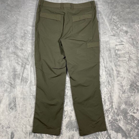 Marmot Mens Olive Green Outdoor Pants Size 34 Lightweight Durable Stretch Fabric - Picture 9 of 11